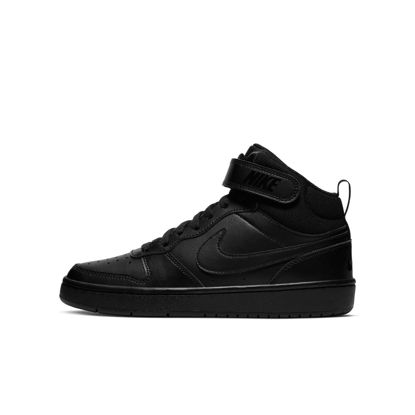 Picture of Nike Court Borough Mid 2 (PSV) Little Kids Cd7783-001 Size 12.5 Black/Black-Black - Size: 12.5 Big Kid