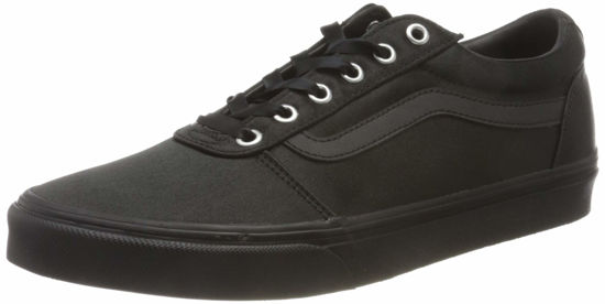 Picture of Vans Women's Low-Top Trainers Sneaker, Satin Black, 11 - Size: 11