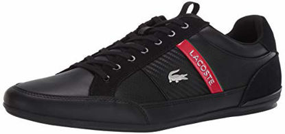 Picture of Lacoste mens Chaymon 120 7 U Cma Sneaker, Black/Red, 8.5 US - Size: 8.5