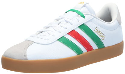 Picture of adidas Men's VL Court 3.0 Sneaker, White/Green/Red, 9 - Size: 9