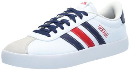 Picture of adidas Men's VL Court 3.0 Sneaker, White/Team Navy Blue/Better Scarlet, 7.5 - Size: 7.5