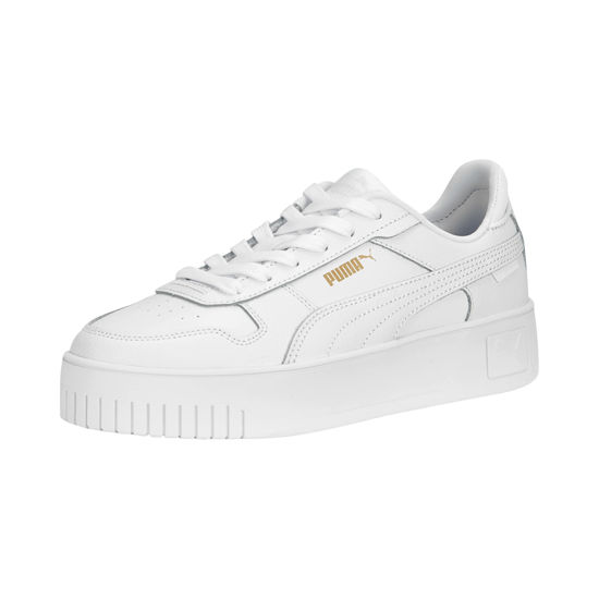 Picture of PUMA Women's CARINA STREET Sneaker, PUMA White-PUMA White-PUMA Gold, 6 - Size: 6