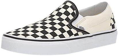 Picture of Vans Unisex Classic Slip-On Black/Black VN000EYEBKA (12 B(M) US Women / 10.5 D(M) US Men, Black/Off White Checkerboard) - Size: 12 Women/10.5 Men