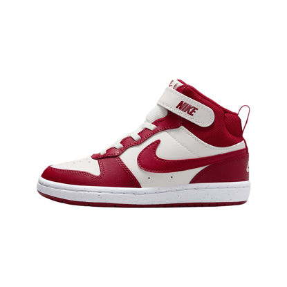 Picture of Nike Court Borough Mid 2 Little Kids' Shoes (CD7783-124, Sail/White/Gym Red) Size 1.5 - Size: 1.5 Little Kid