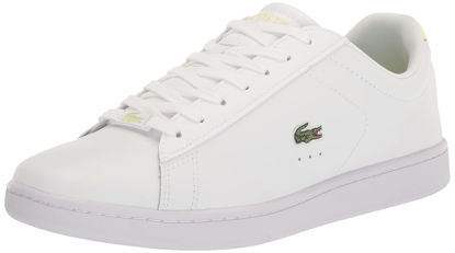 Picture of Lacoste Women's Carnaby Sneaker, WHT/LT YLW, 8.5 - Size: 8.5