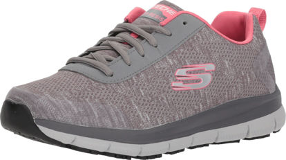 Picture of Skechers Women's Comfort Flex Sr Hc Pro Health Care Professional Shoe,gray/pink,9.5 M US - Size: 9.5