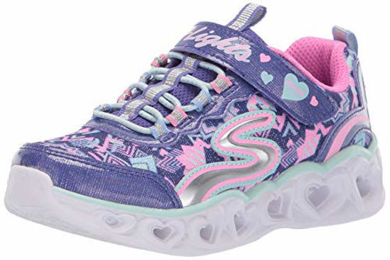 Picture of Skechers Kids Girls' Heart Lights Sneaker, Purple/Multi, 9 Medium US Toddler - Size: 9 Toddler