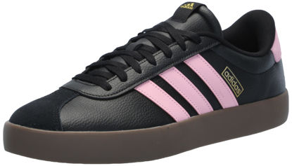 Picture of adidas Men's VL Court 3.0 Sneaker, Black/True Pink/Gold Metallic, 7 - Size: 7