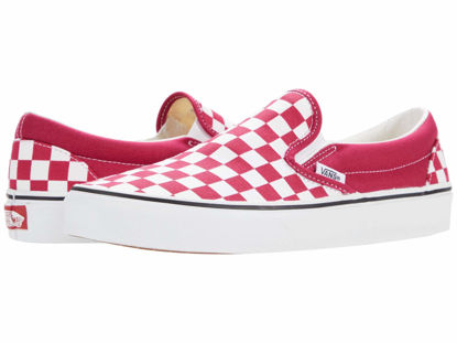 Picture of Vans Classic Slip On Checkerboard Ceris/True White Men's Skate Shoes Size 9 - Size: 9