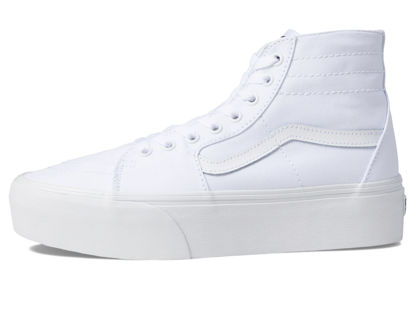 Picture of Vans Men's Sk8-Hi Tapered Stackform Shoes, Canvas True White, Size 6.5 - Size: 8 Women/6.5 Men