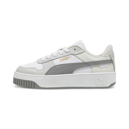 Picture of PUMA Women's Carina Street Sneaker, White-Stormy Slate Gold, 9.5 - Size: 9.5