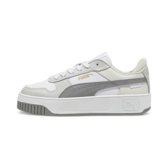 Picture of PUMA Women's Carina Street Sneaker, White-Stormy Slate Gold, 6 - Size: 6