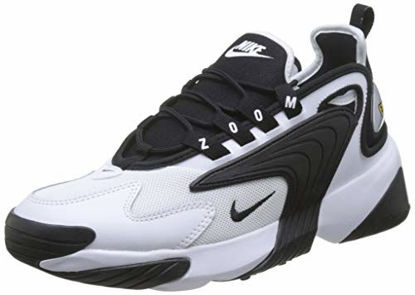 Picture of Nike Zoom Run 2K Mens Shoes Size 9.5, Color: White/Black - Size: 9.5