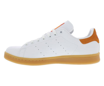 Picture of adidas Stan Smith Mens Shoes Size 11.5, Color: White/Orange - Size: 11.5