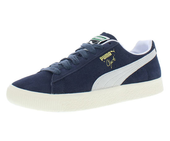 Picture of Puma Clyde Og Mens Shoes Size 9, Color: Parisian Night/Puma White/Pristine - Size: 9