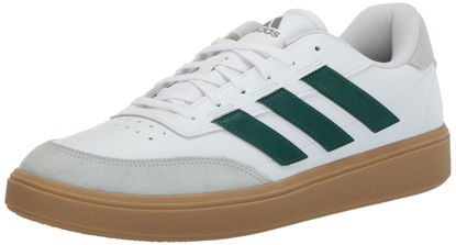 Picture of adidas Men's COURTBLOCK Sneaker, White/Collegiate Green/Wonder Silver, 12 - Size: 12