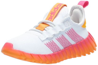 Picture of adidas Kaptir Flow Sneaker, White/Pulse Magenta/Crew Orange, 11 US Unisex Little Kid - Size: 11 Little Kid