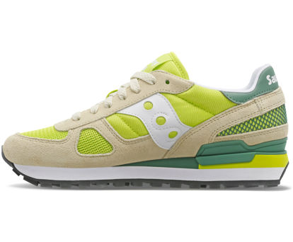 Picture of Saucony Women's Shadow-original's Sneaker, Cream/Lime, 11 - Size: 11