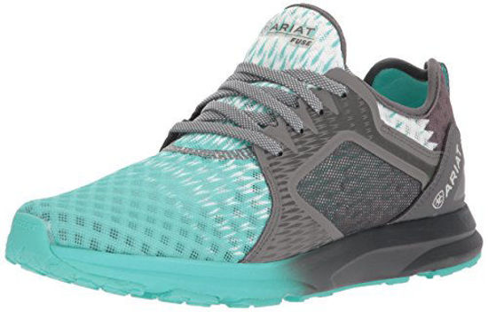 Picture of Ariat Women's Fuse Athletic Shoe, turquoise gray ombre mesh, 7.5 B US - Size: 7.5