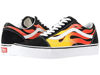 Picture of Vans Men's Old Skool Sneaker, (Flame) Black/Black/True White, Size 11 - Size: 12.5 Women/11 Men