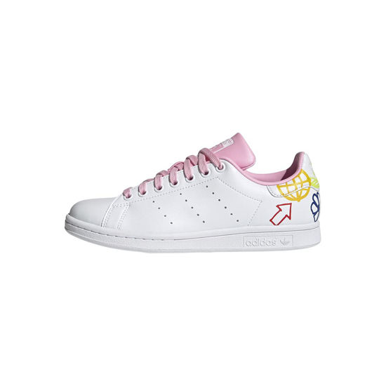 Picture of adidas Originals womens Stan Smith Sneaker, White/True Pink/White, 7 US - Size: 7