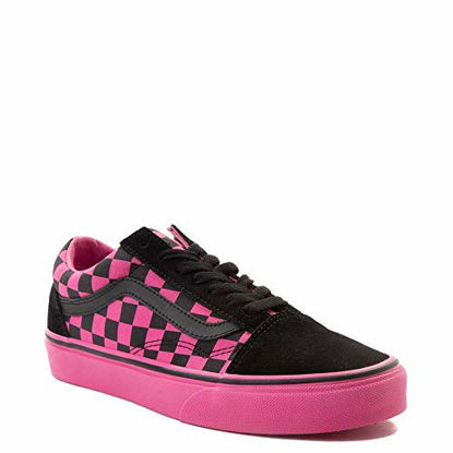 Picture of Vans Unisex Old Skool Chex Skate Shoe Sneaker (6.5 Women/5 Men, Pink/Black 7366) - Size: 6.5 Women/5 Men