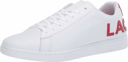 Picture of Lacoste Men's Carnaby Sneaker, White/Red, 7 Medium US - Size: 7