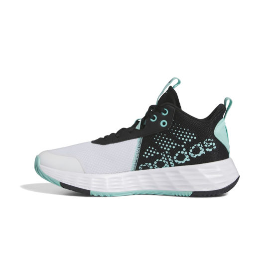 Picture of adidas Men's Own The Game 2.0 Sneaker, White/Flash Aqua/Core Black, 7.5 - Size: 7.5