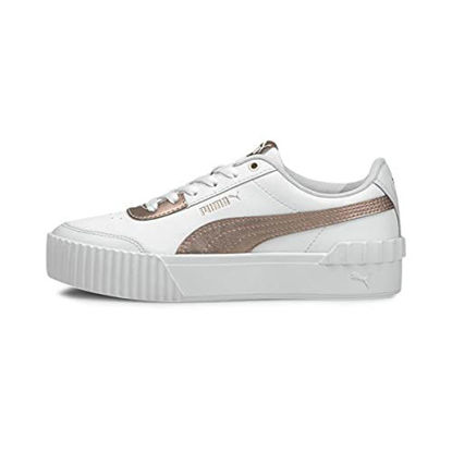 Picture of PUMA Womens Carina Lift Sneaker, White/Rose Gold, 11 - Size: 11