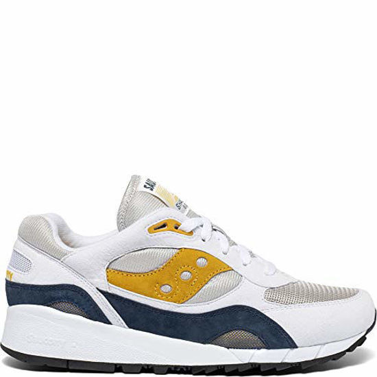 Picture of Saucony Originals unisex-adult Shadow 6000 Sneaker, White//Gold/Denim, 9 - Size: 9