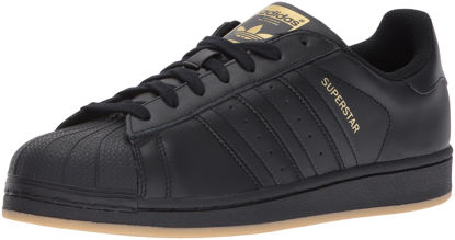 Picture of adidas Originals Men's Superstar Shoe, BLACK/METALLIC GOLD/GUM, 6.5 Medium US - Size: 6.5