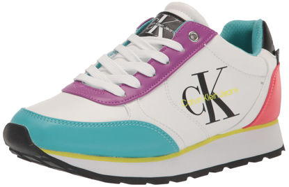 Picture of Calvin Klein Women's CAYLE Sneaker, Blue Multi 421, 8 - Size: 8