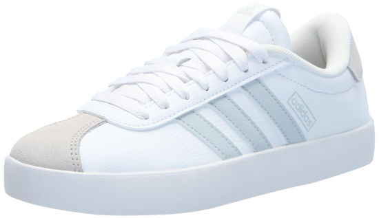 Picture of adidas Women's VL Court 3.0 Sneaker, White/Halo Blue/Grey, 6.5 - Size: 6.5