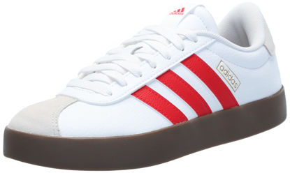 Picture of adidas Women's VL Court 3.0 Sneaker, White/Better Scarlet/Gum, 9.5 - Size: 9.5