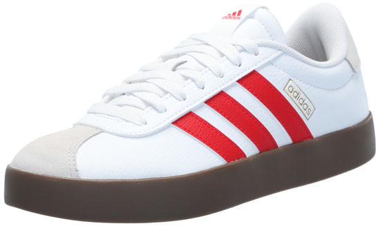 Picture of adidas Women's VL Court 3.0 Sneaker, White/Better Scarlet/Gum, 11 - Size: 11