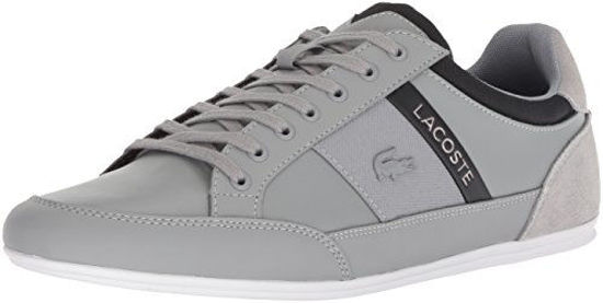 Picture of Lacoste Men's Chaymon Sneaker, Grey/Black, 9.5 Medium US - Size: 9.5 M US