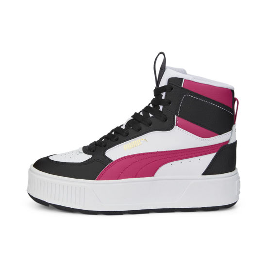 Picture of PUMA Women's Karmen Rebelle Mid Sneaker, White-Beetroot Purple, 9.5 - Size: 9.5