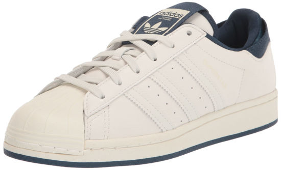 Picture of adidas Originals Superstar Skate Shoe, Chalk White/Hazy Blue/Crew Navy, 4 US Unisex Big Kid - Size: 4 Big Kid