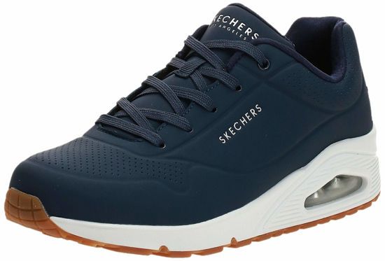 Picture of Skechers womens Skecher Street Women's Uno - Stand on Air Sneaker, Navy, 8.5 US - Size: 8.5