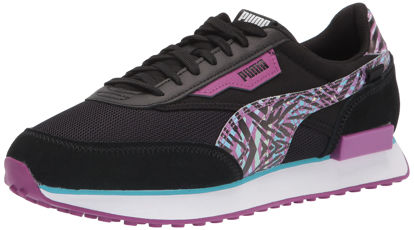 Picture of PUMA womens Future Rider Sneaker, Puma Black-byzantium, 7.5 US - Size: 7.5