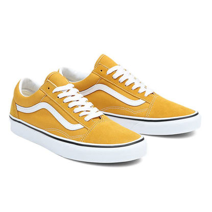 Picture of Vans Men's Old Skool Sneaker, (Color Theory) Golden Yellow, 10.5 Women/9 Men - Size: 10.5 Women/9 Men