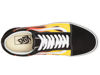 Picture of Vans Men's Old Skool Sneaker, (Flame) Black/Black/True White, Size 7 - Size: 8.5 Women/7 Men