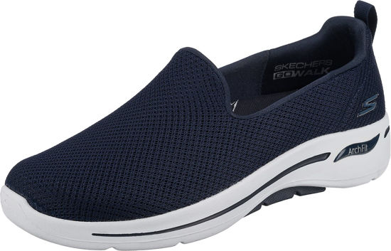 Picture of Skechers Women's Go Walk Arch Fit-Grateful Sneakers, Navy/White, 6 - Size: 6