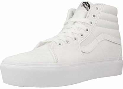 Picture of Vans, SK8-Hi Platform Sneakers 2.0 - True White, 6.5 Women / 5 Men. (US) - Size: 6.5 Women/5 Men