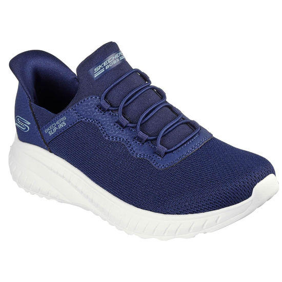 Picture of Skechers Women's Bobs Squad Chaos-Daily Inspiration Hands Free Slip-Ins, Navy, 9.5 - Size: 9.5