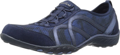 Picture of Skechers Sport Women's Breathe Easy Fortune Fashion Sneaker,Navy Mesh/Suede,9.5 M US - Size: 9.5