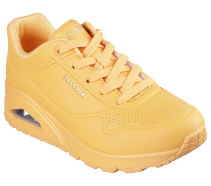 Picture of Skechers Women's Uno-Stand on Air Sneaker, Orange, 11 - Size: 11