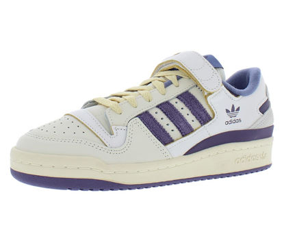 Picture of Adidas Forum 84 Low Mens Shoes Size 9.5, Color: Footwear White/Team College Purple/Cream - Size: 9.5