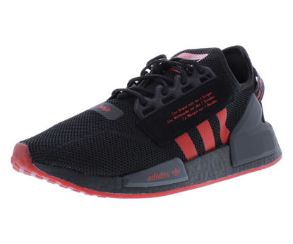 Picture of adidas Originals Men's NMD_R1 V2 Shoes, Core Black/Vivid Red/Carbon, US 12 - Size: 12