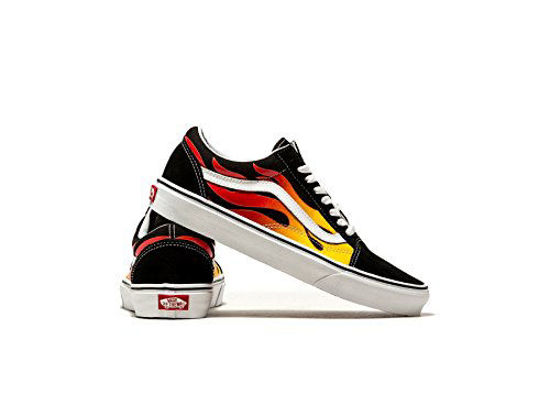 Picture of Vans Old Skool Flame OG Black True White Size 8.5 - Size: 10 Women/8.5 Men